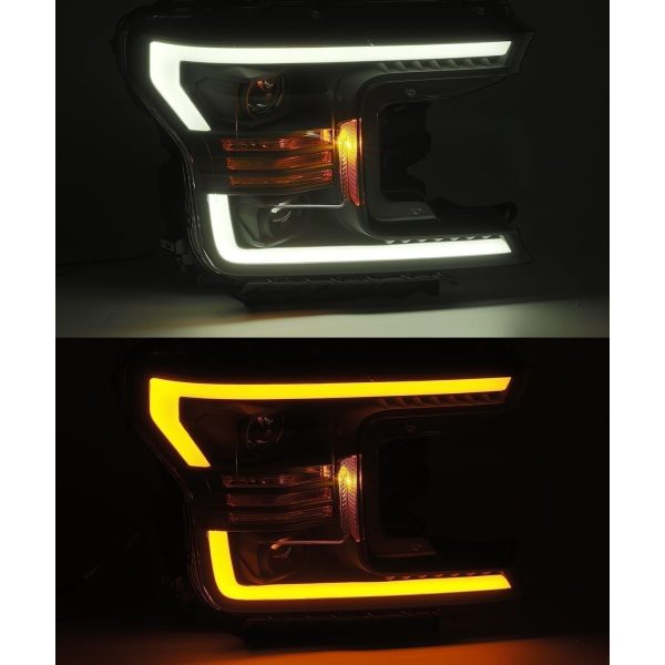 AlphaRex-Projector Headlights Plank Style Design Matte Black