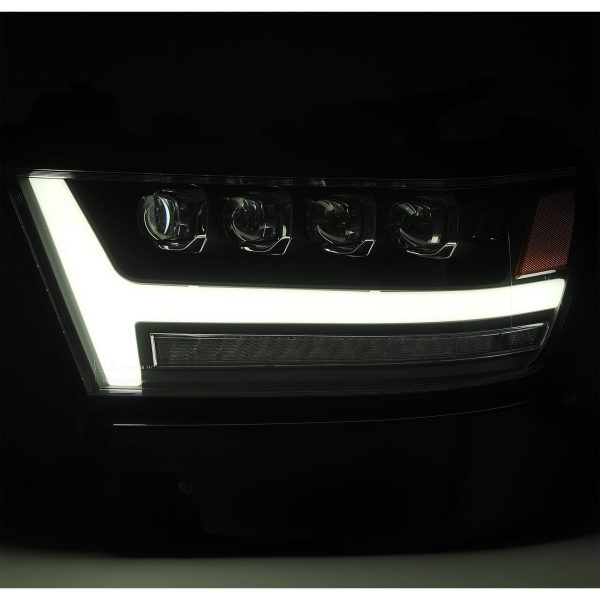 AlphaRex-LED Projector Headlights Plank Style Design Gloss Black