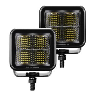 Go Rhino750400321FCS - Blackout Series Lights- Pair of 3x3 Cube LED Flood Light Kit -  Black