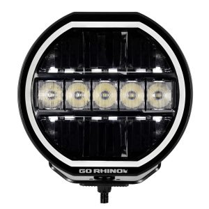 Go Rhino751080711CRS - Blackout Series Lights - 7" Maxline LED  Hi/Low Beam W/Multi Daytime Running Light -  Black