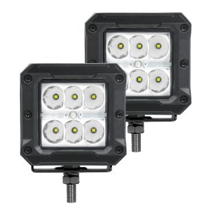 Go Rhino751803023SCS - Bright Series Lights - Pair of 3x3 Cube LED Spot Light Kit -  Black