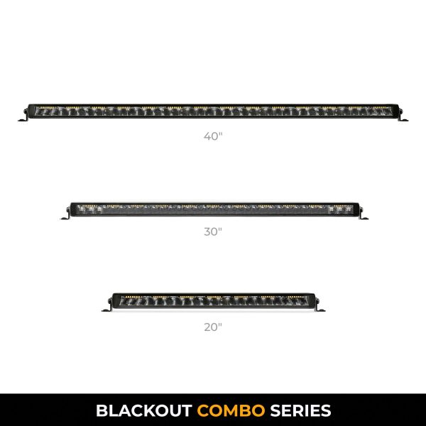 Go Rhino751653212CSS - Blackout Combo Series Lights - 31.5" Single Row LED Light Bar With Amber Lighting -  Black