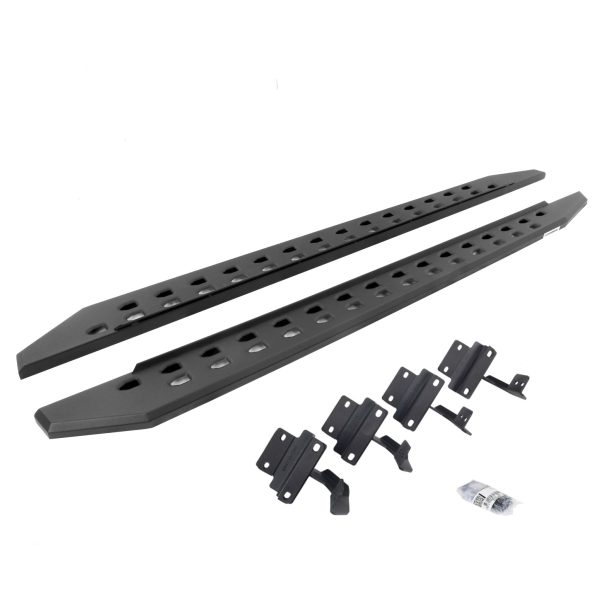 Go Rhino 69417780SPC - RB10 Slim Line Running Boards With Mounting Brackets - Textured Black