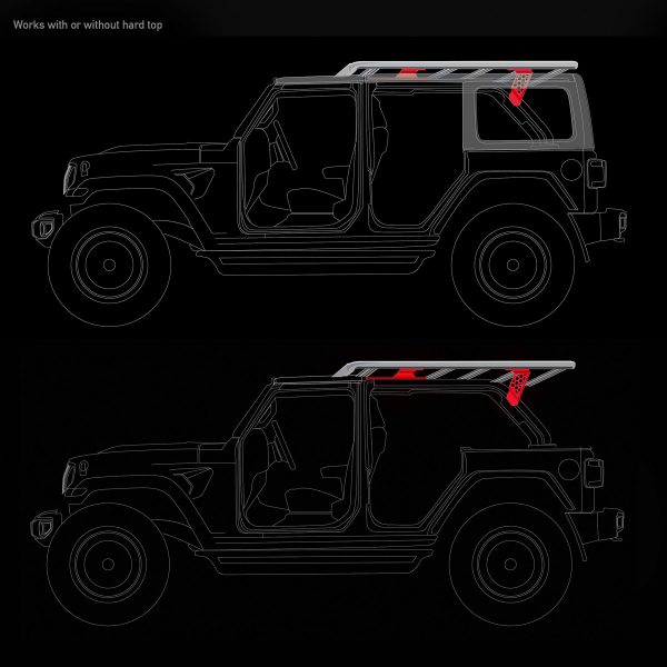 Go Rhino 5910013T - SRM Roll Bar Mounting Kit - Jeep JLU Mount - Textured Black