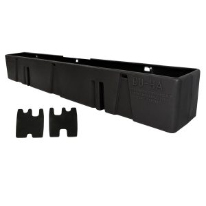 DU-HA Behind-The-Seat Storage fits 2008-2016 Ford F250 F350 F450 F550 Super Duty Regular Cab and only the 60/40 Split Bench Seat Crew Cab Trucks without Factory Subwoofer- Heavy-Duty Back Seat Organizer - Black 20054