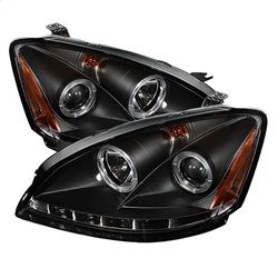 (Spyder) - Projector Headlights - Halogen Model Only ( Not Compatible With Xenon/HID Model ) - LED Halo - LED ( Replaceable LEDs ) - Black - High H1 (Included) - Low H1 (Included)