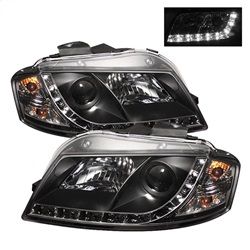 (Spyder) - Projector Headlights - Halogen Model Only ( Not Compatible With Xenon/HID Model ) - DRL - Black - High H1 (Included) - Low H7 (Included)