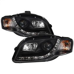 (Spyder) - Projector Headlights - Halogen Model Only ( Not Compatible With Xenon/HID Model ) - DRL - Black - High H1 (Included) - Low H1 (Included)