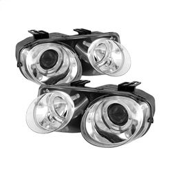 (Spyder) - Projector Headlights - LED Halo -Chrome - High H1 (Included) - Low 9006 (Included)