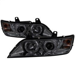 (Spyder) - Projector Headlights - LED Halo - Smoke - High H1 (Included) - Low H1 (Included)