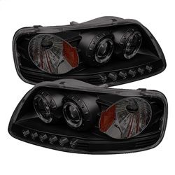 (Spyder) - LED Halo - Amber Reflector - LED ( Replaceable LEDs ) - Black Smoke - High 9005 (Included) - Low H3 (Included)