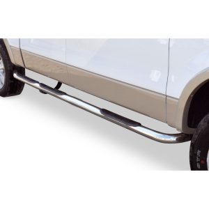 Big Country Truck Accessories - 373044 - BIG COUNTRY 3in Round wheel to wheel side bars. Polished stainless steel